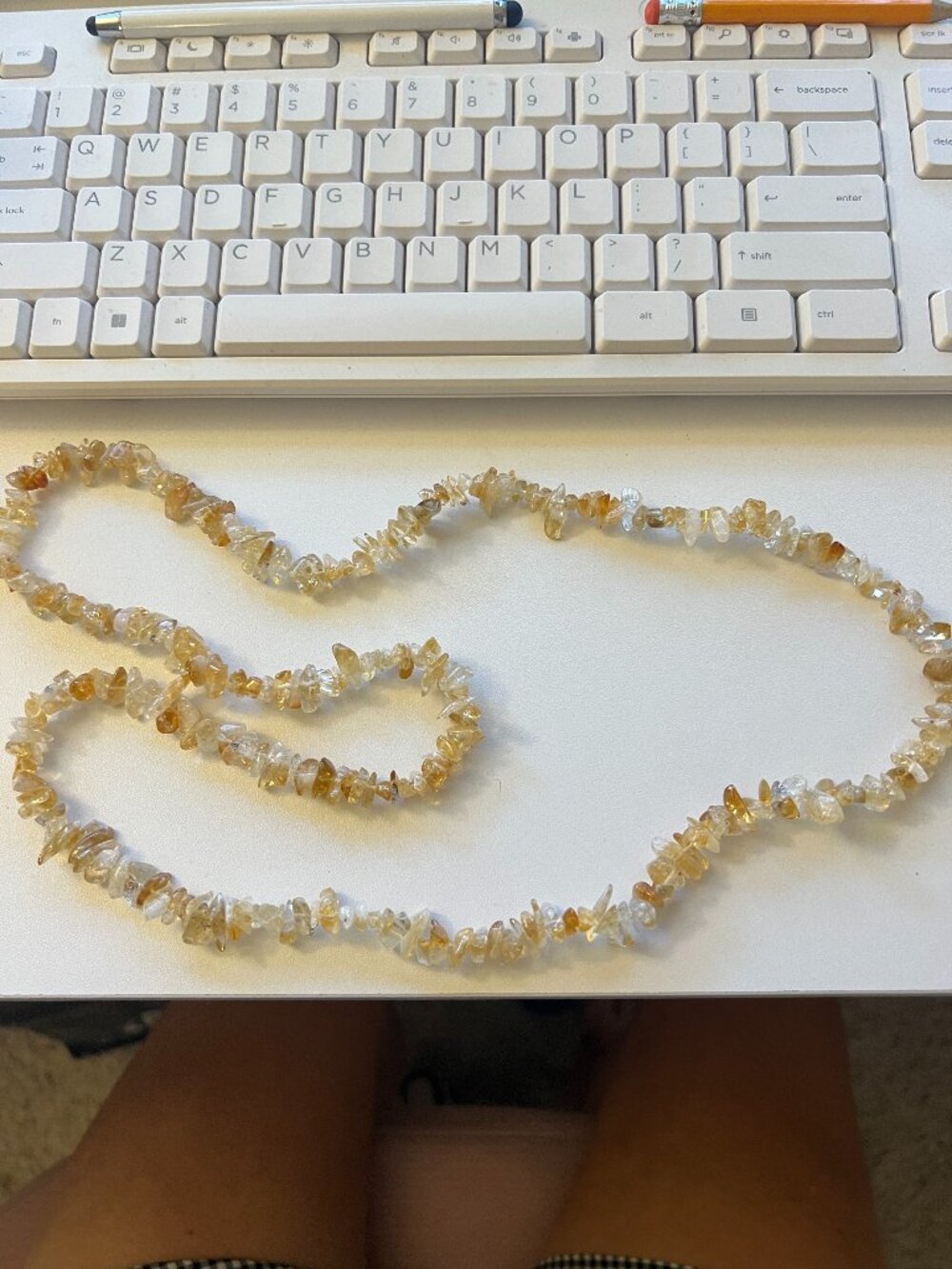 Chunky Cold‑Touch Beaded Necklace – Glass or Stone
